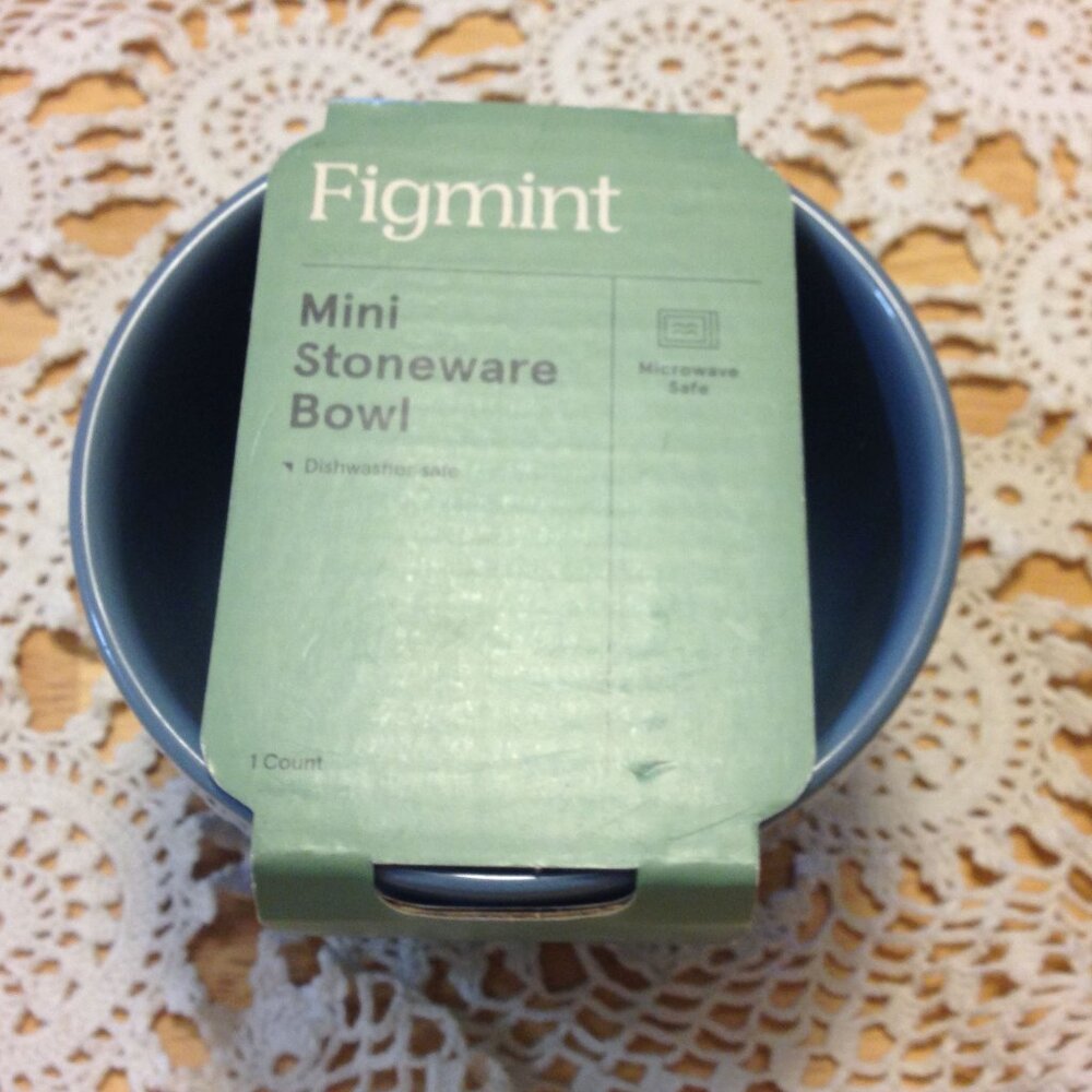 Figmint mini stoneware bowl in blue